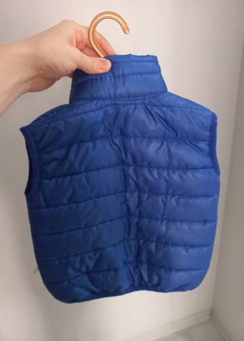 12-18 Ay Beden Parlak Mavi Fermuarlı Erkek Çocuk Yeleği
