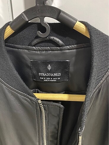 s Beden siyah Renk Stradivarius suni deri bomber ceket s beden