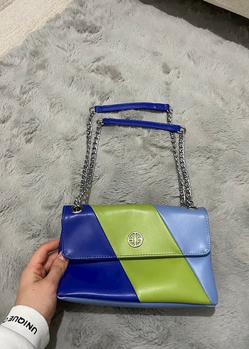 Pastel Renkli Zincir Askılı Kadın Çanta - Görsel 3