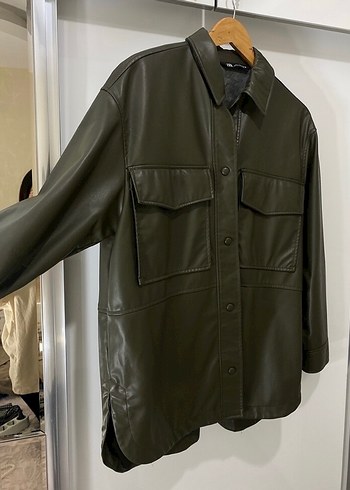 Zara Deri Kadın Ceket - Görsel 7