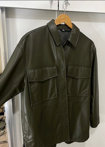Zara Deri Kadın Ceket - Görsel 8
