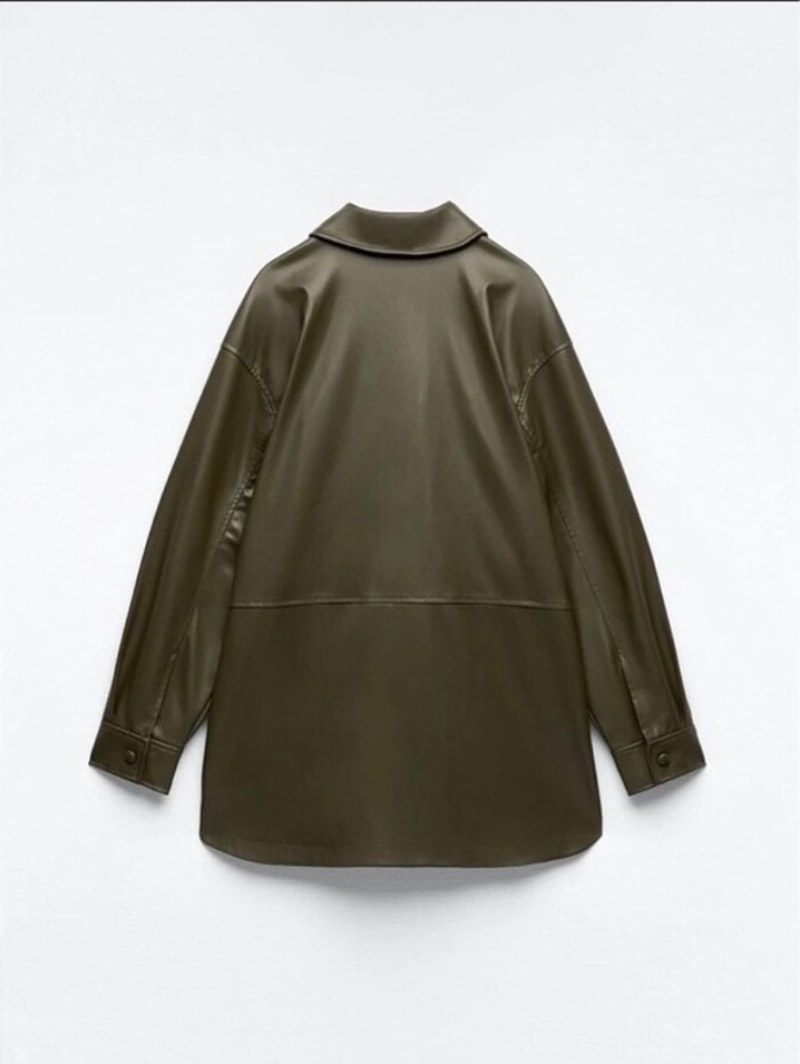 Zara Deri Kadın Ceket - Görsel 3