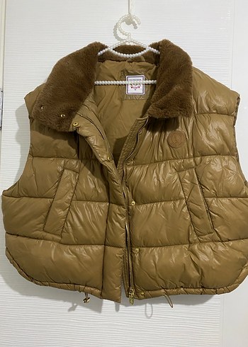 Polo Kürklü Kahverengi  Kadın Yelek - Görsel 2