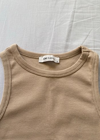 Bej Kolsuz Keten Atlet - Görsel 2