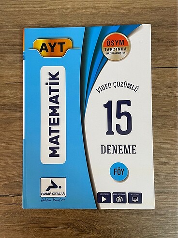 Paraf yayınları Ayt matematik deneme seti