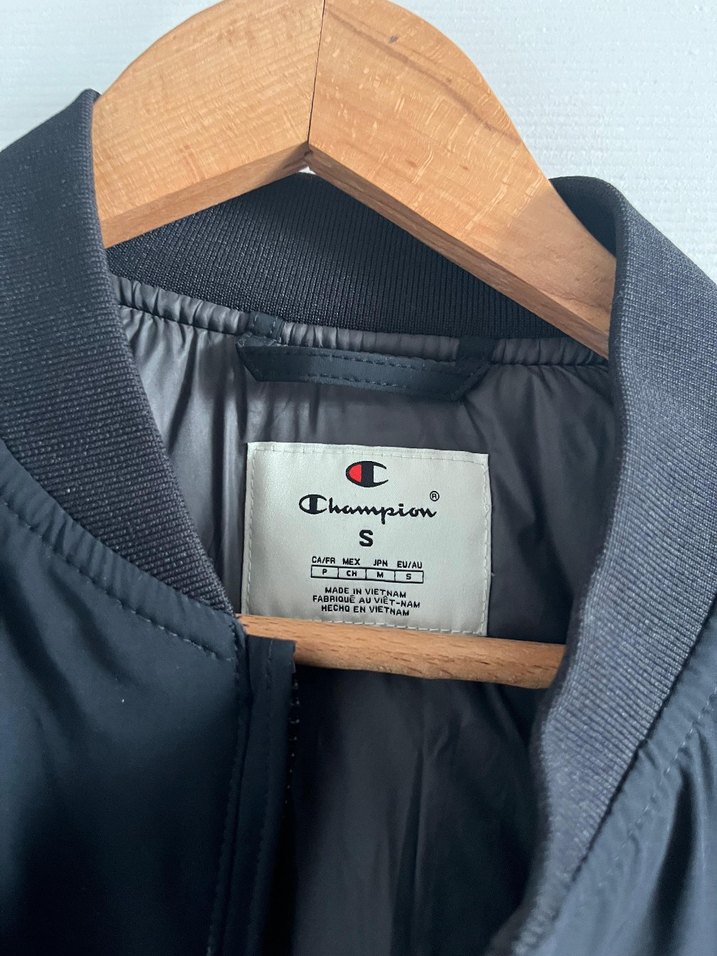 Champion Siyah Erkek  Bomber Ceket Rahat Kesim - Görsel 5