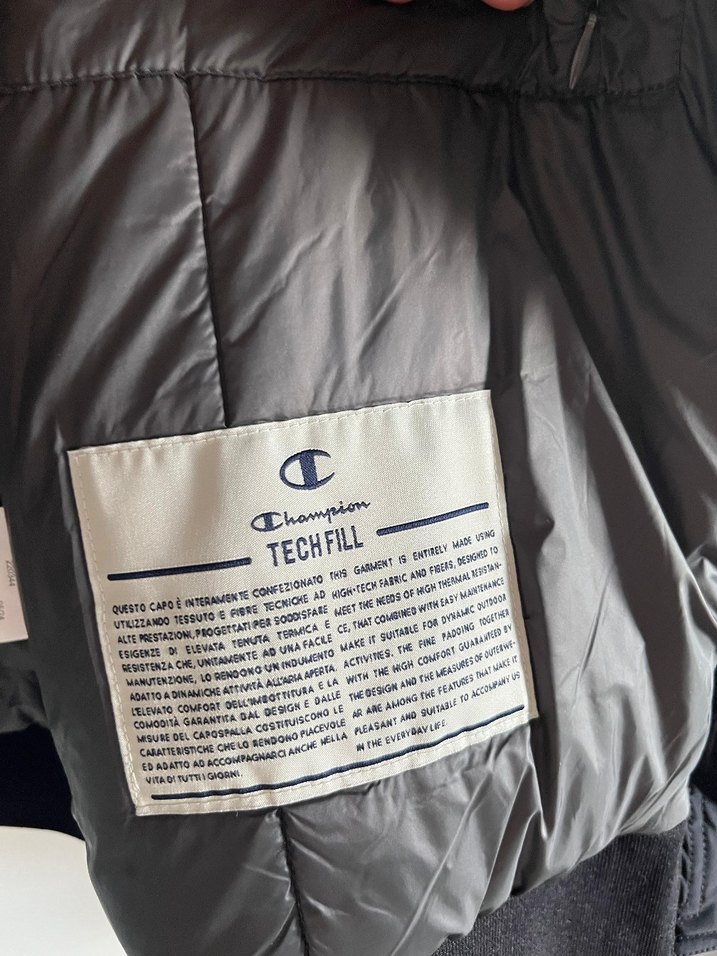 Champion Siyah Erkek  Bomber Ceket Rahat Kesim - Görsel 4