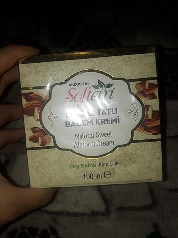 Aksuvital NATURAL ALMOND CREAM doğal tatlı badem kremi 
