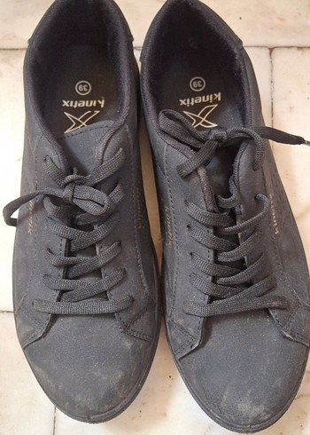 39 Beden Siyah Bağcıklı Kadın Sneakers