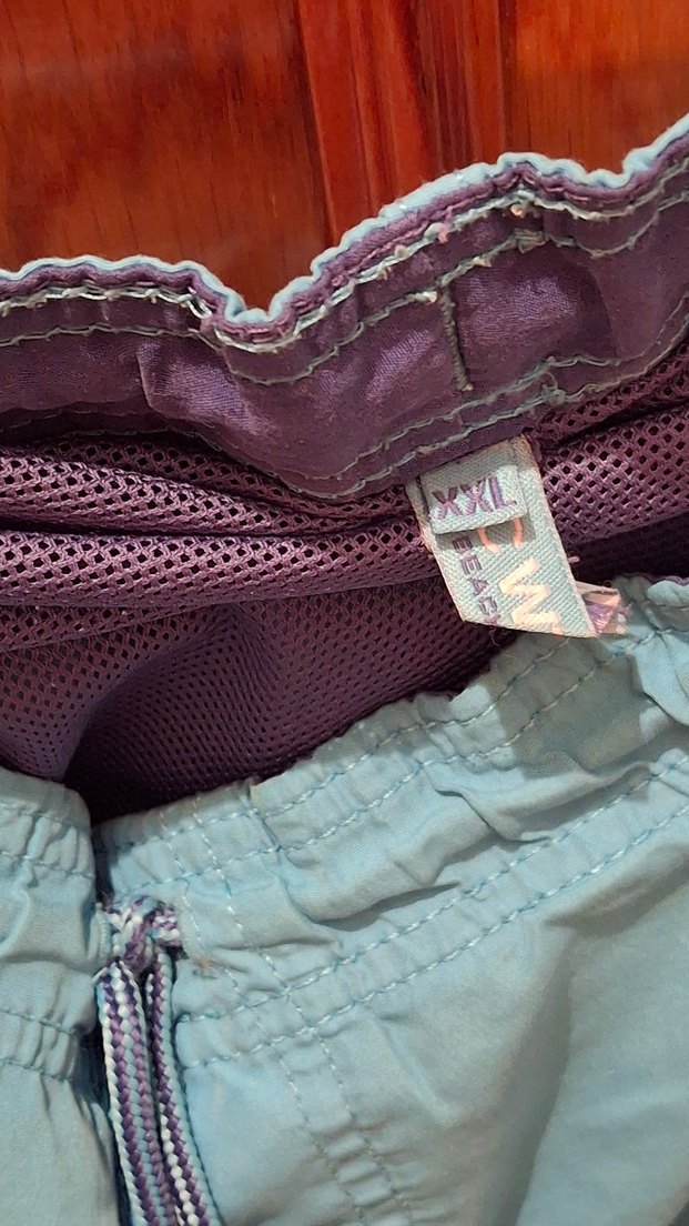 Mavi Bol Kesim Kemerli Erkek Deniz Şortu - Görsel 3