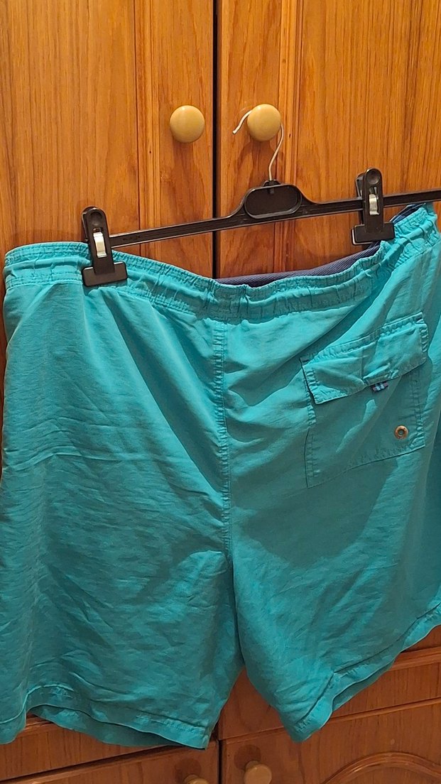 Mavi Bol Kesim Kemerli Erkek Deniz Şortu - Görsel 2