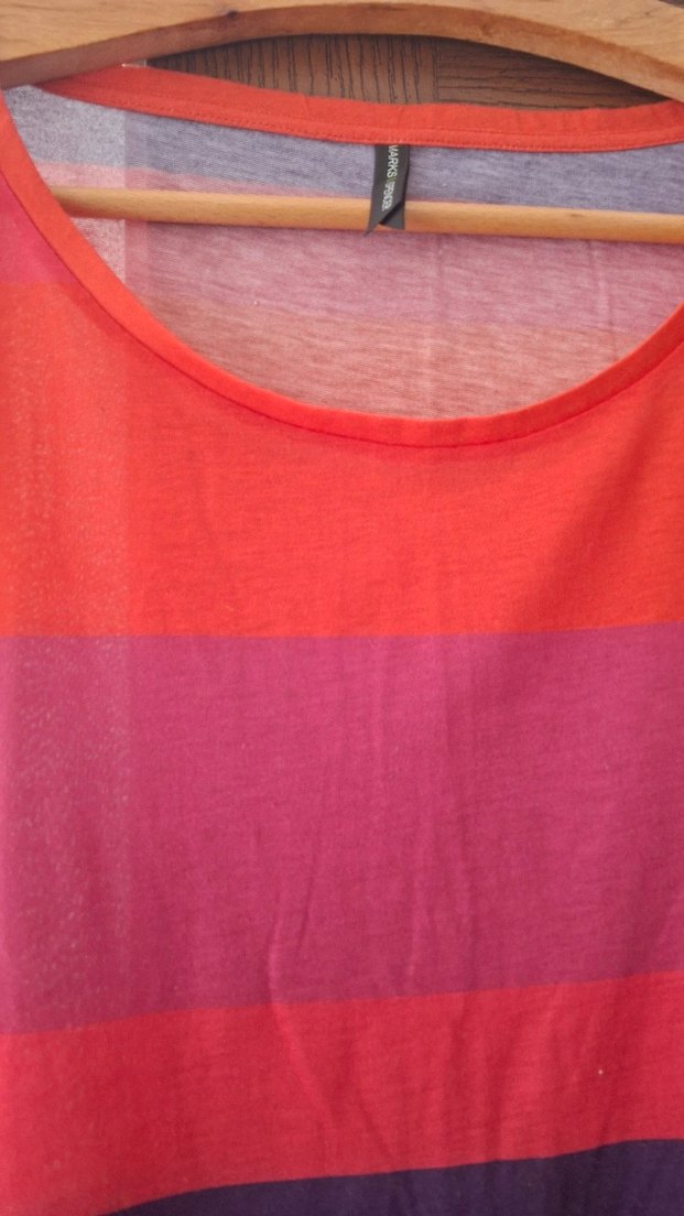 Çok Renkli  Kısa Kollu Bluz - Görsel 2