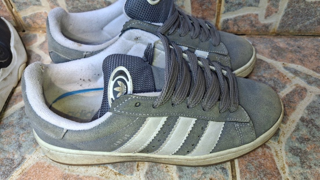 Gri Erkek Spor Ayakkabı Bağcıkları - Görsel 2