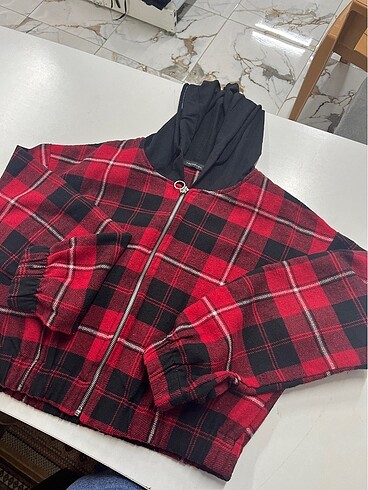Kaşe biker ceket hırka