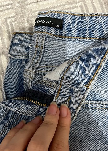 34 Beden Mavi Kadın Denim Pantolon
