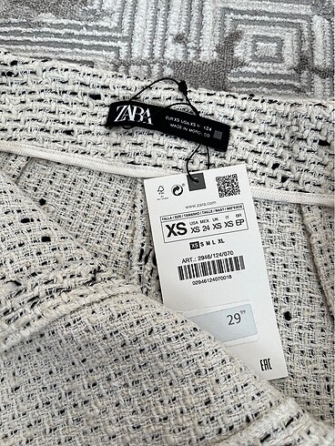 xs Beden Zara şort etek