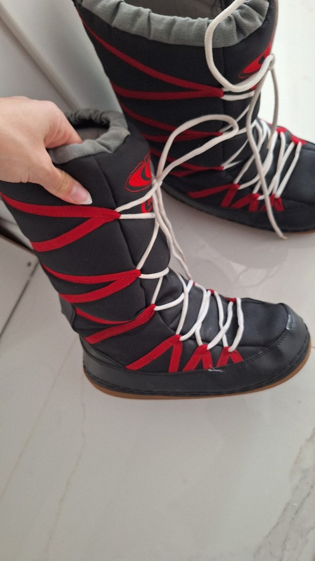 Gri Erkek Kayak Botları Velcro Bağcıklı moon bot - Görsel 2