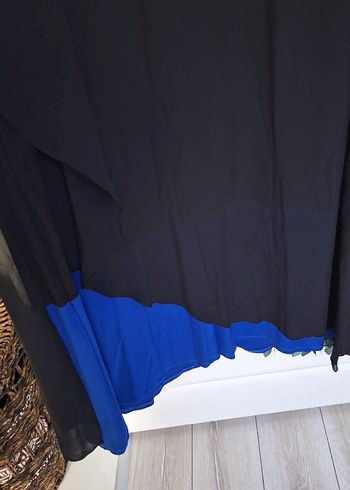 Uzun Lacivert siyah abiye elbise - Görsel 2