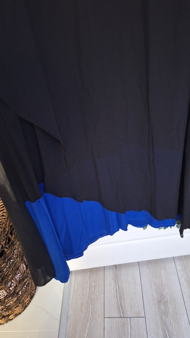 Uzun Lacivert siyah abiye elbise - Görsel 2