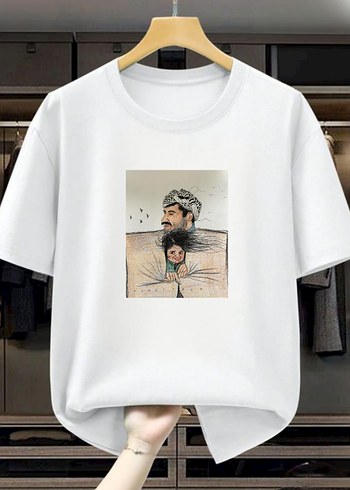 Renkli Baskılı Bohem Kadın Tişörtü - Görsel 7