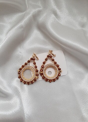 Accessorize Çeyrekli altın kaplama küpe