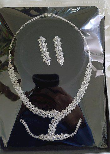 Sıra Taşlı Kadın Takı Seti - Düğün İçin - Görsel 2