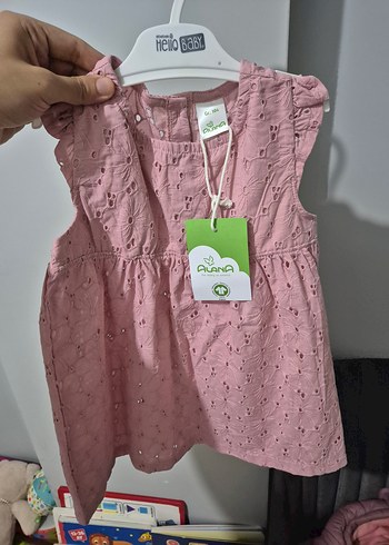 Kız Çocuk Pembe Kolsuz Fırfırlı Elbise
