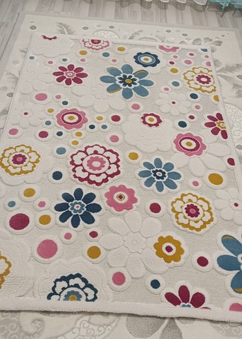 Diğer Çiçek Desenli Çok Renkli Kilim