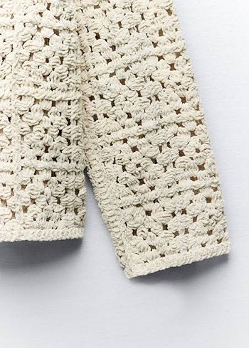 Zara kroşe şönil sweatshirt kazak - Görsel 2