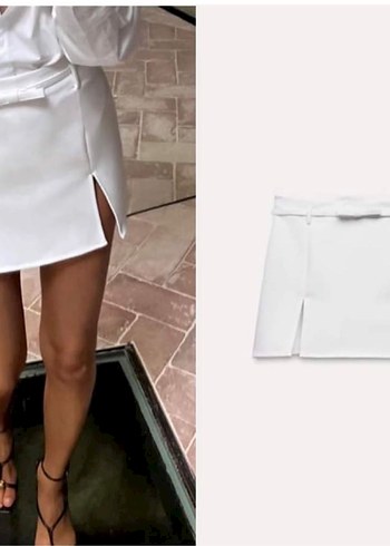 Zara Beyaz şort etek - Görsel 2