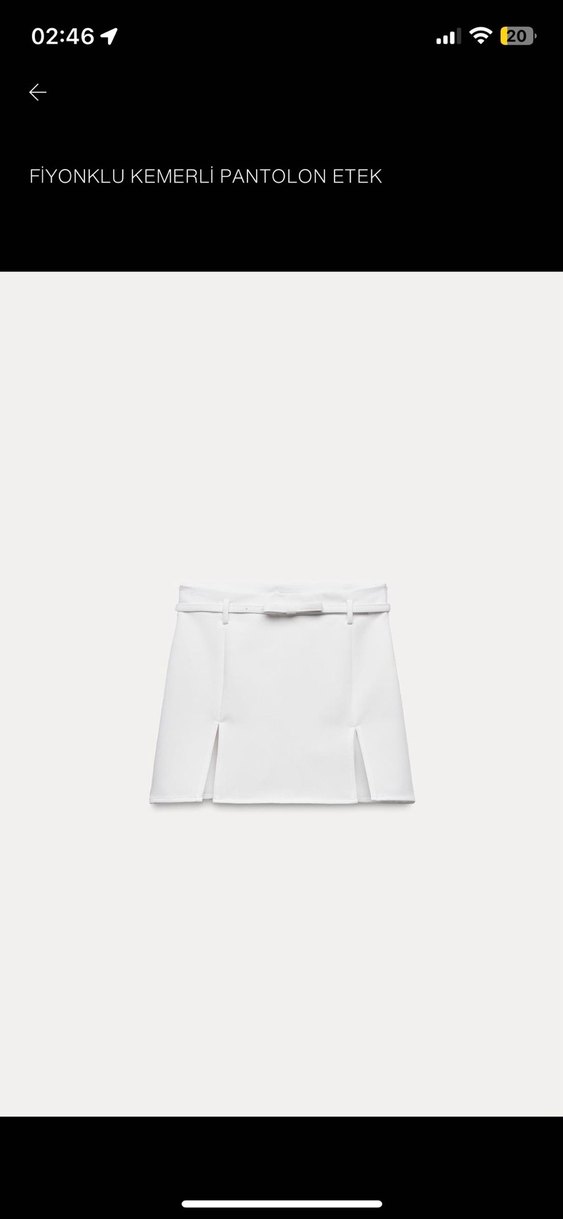 Zara Beyaz şort etek - Görsel 3