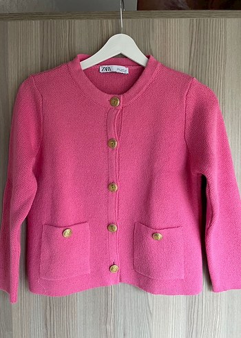 Zara gold düğme detaylı triko hırka - Görsel 3