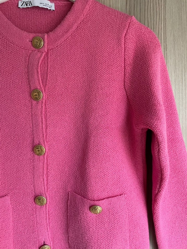 Zara gold düğme detaylı triko hırka - Görsel 4