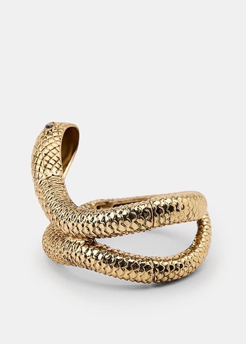 Zara Yılan Desenli Parlak Altın Bileklik - Görsel 3