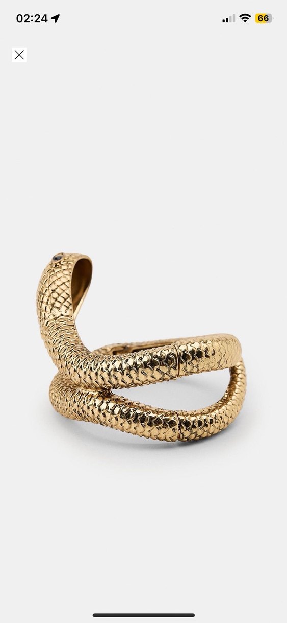 Zara Yılan Desenli Parlak Altın Bileklik - Görsel 3