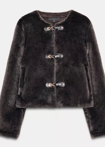 Zara süslü düğmeli çift yüzlü ceker - Görsel 4