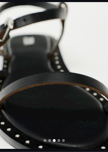 Zara hakiki inek derisi Tokalı Sandalet - Görsel 5