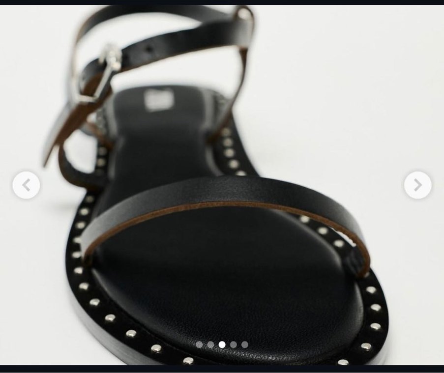 Zara hakiki inek derisi Tokalı Sandalet - Görsel 5