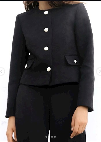 Zara gold düğme detaylı blazer ceket - Görsel 2