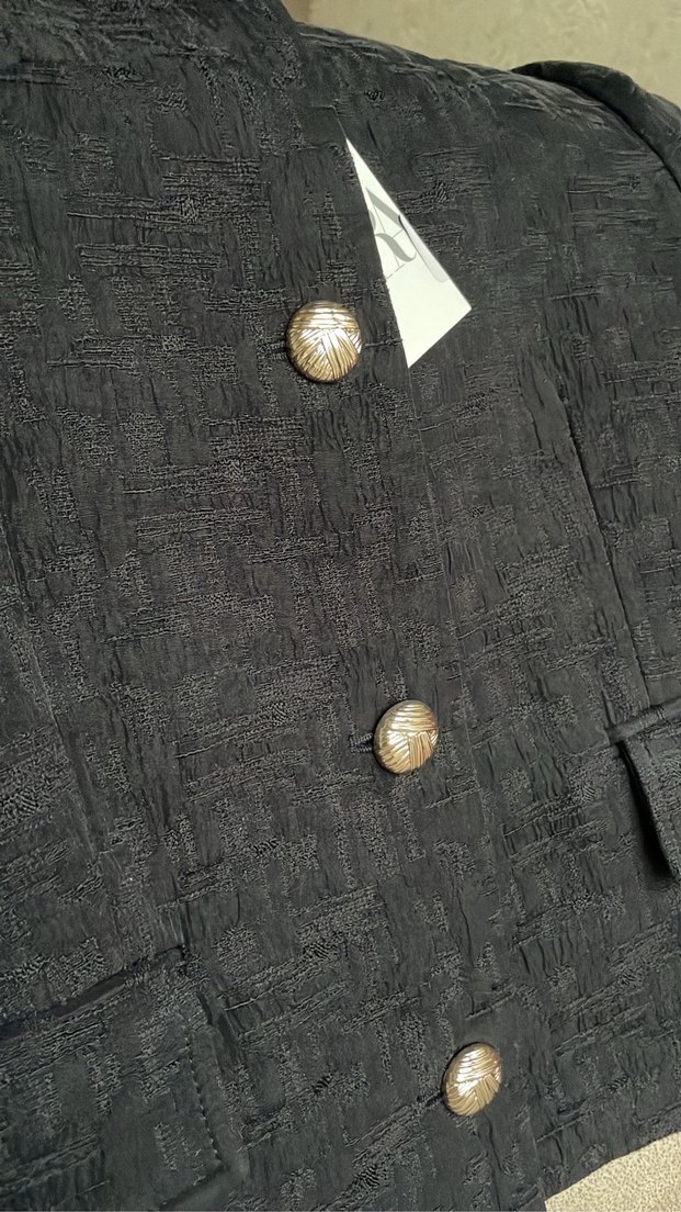 Zara gold düğme detaylı blazer ceket - Görsel 5