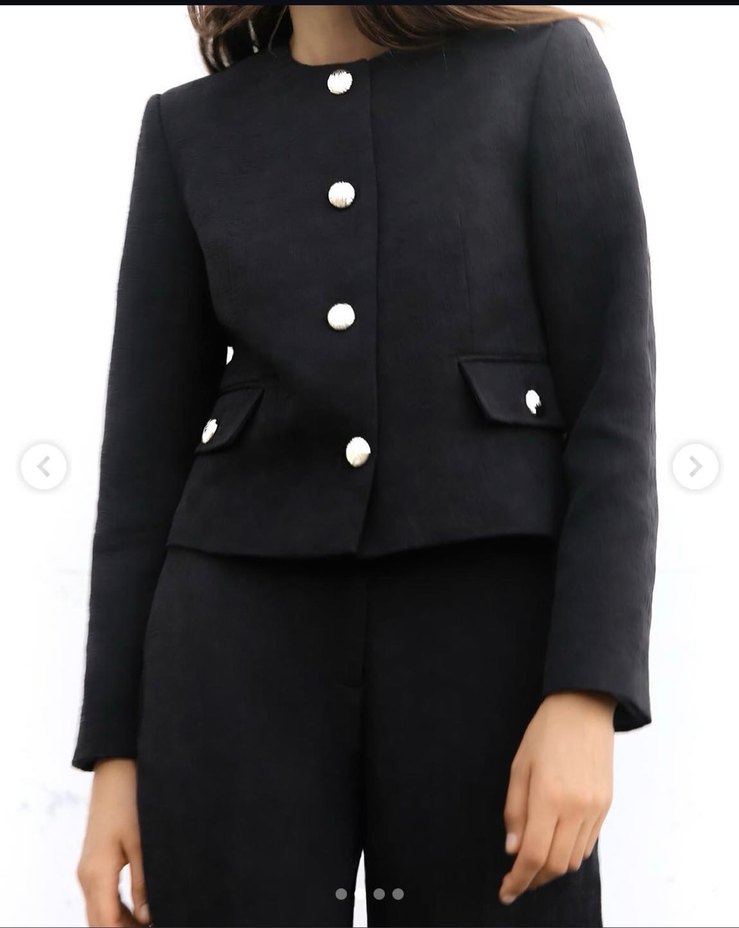 Zara gold düğme detaylı blazer ceket - Görsel 2