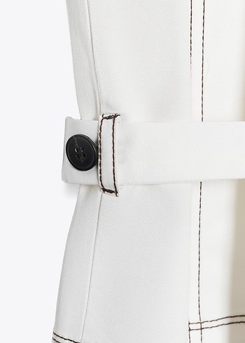 Zara bilekten bağlamalı yüksek bel pamuklu pantolon - Görsel 6