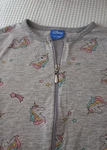 Kız Çocuk Gri Fermuarlı Sweatshirt - Görsel 3