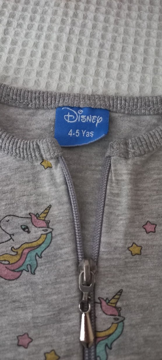 Kız Çocuk Gri Fermuarlı Sweatshirt - Görsel 4