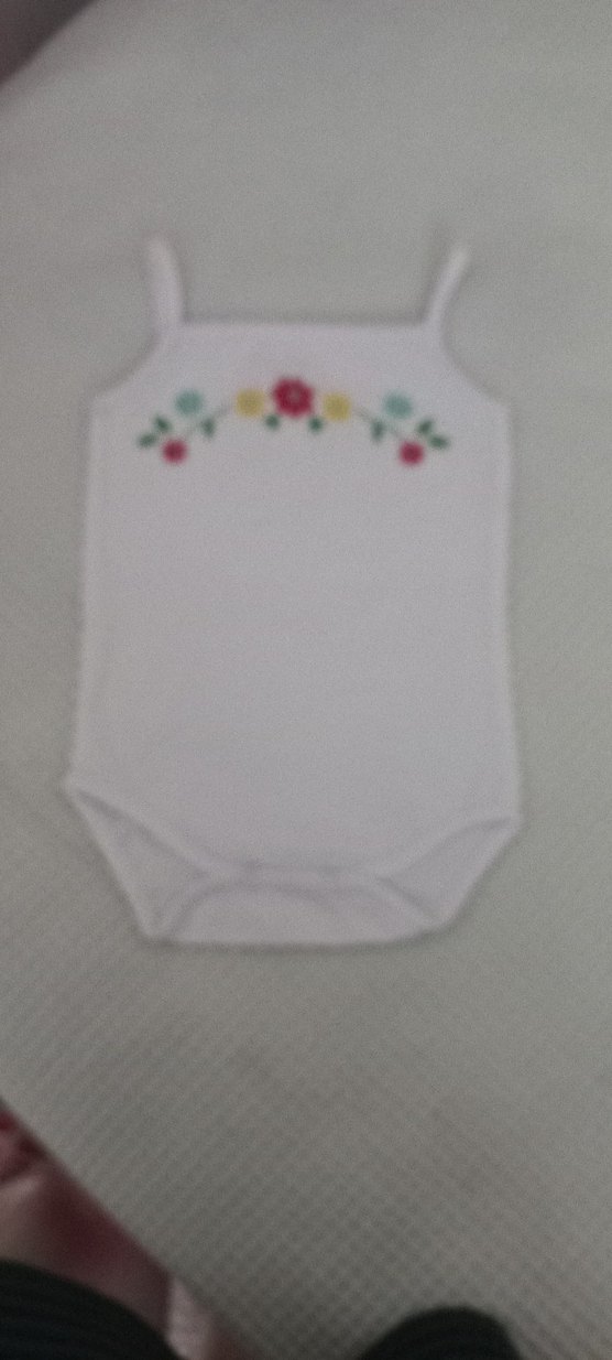 Nakışlı Beyaz Askısız Bebek zıbın. - Görsel 3