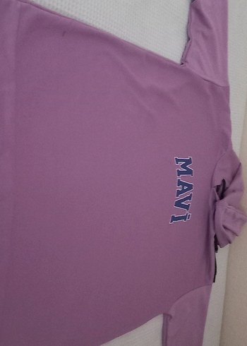 Mavi Baskılı Lila Kadın Sweatshirt - Görsel 3