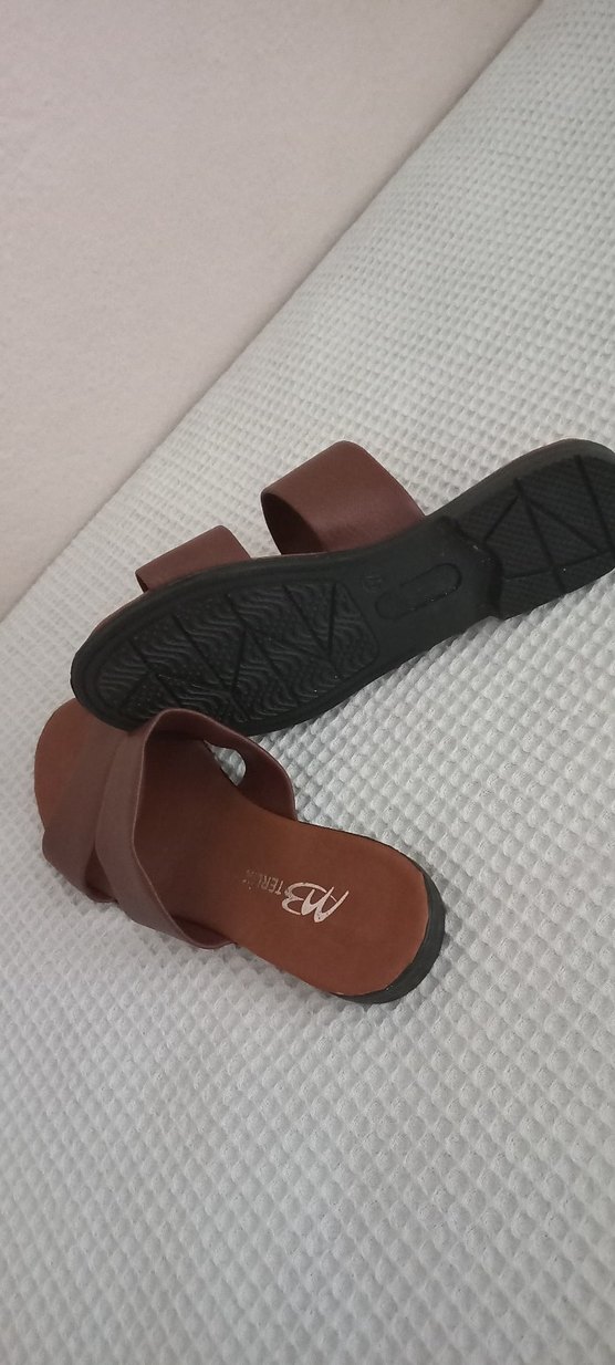 Kahverengi Kadın Dolgu Topuk Terlik - Görsel 3