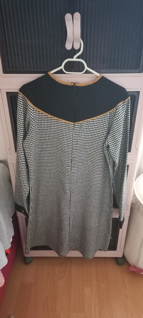 Düğmeli Siyah Midi Kadın Bluz - Görsel 5