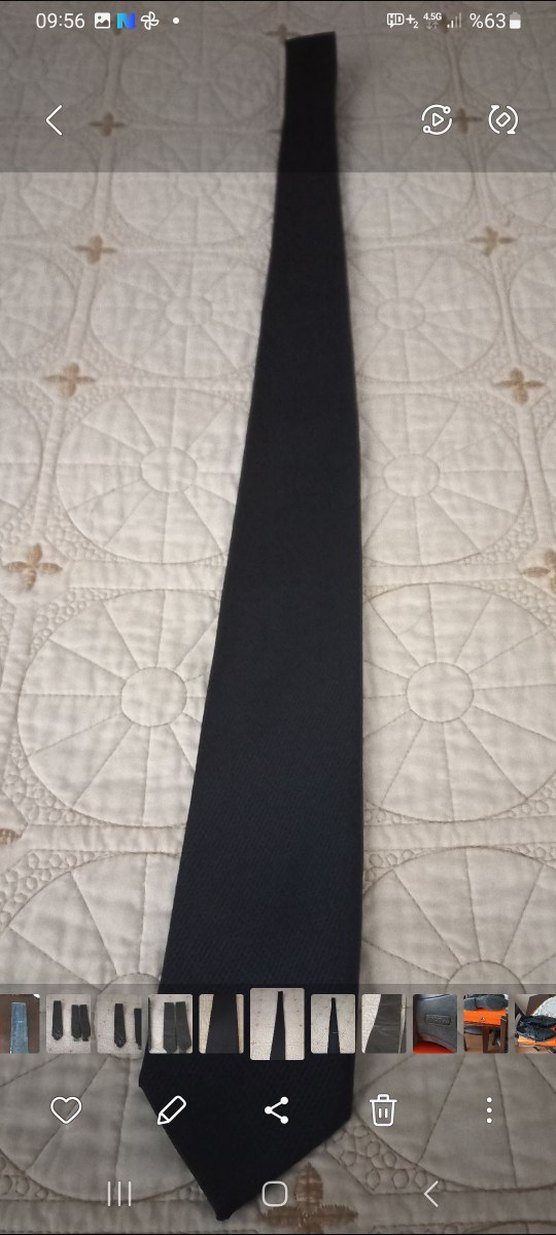 koyu lacivert Klasik Erkek Kravat - Görsel 4