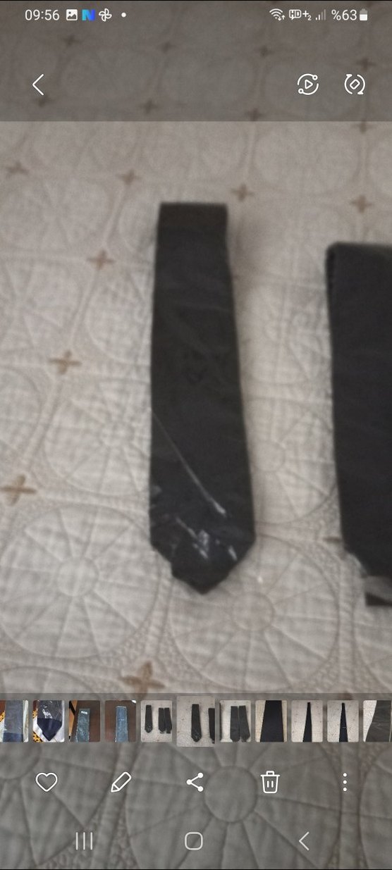 koyu lacivert Klasik Erkek Kravat - Görsel 2